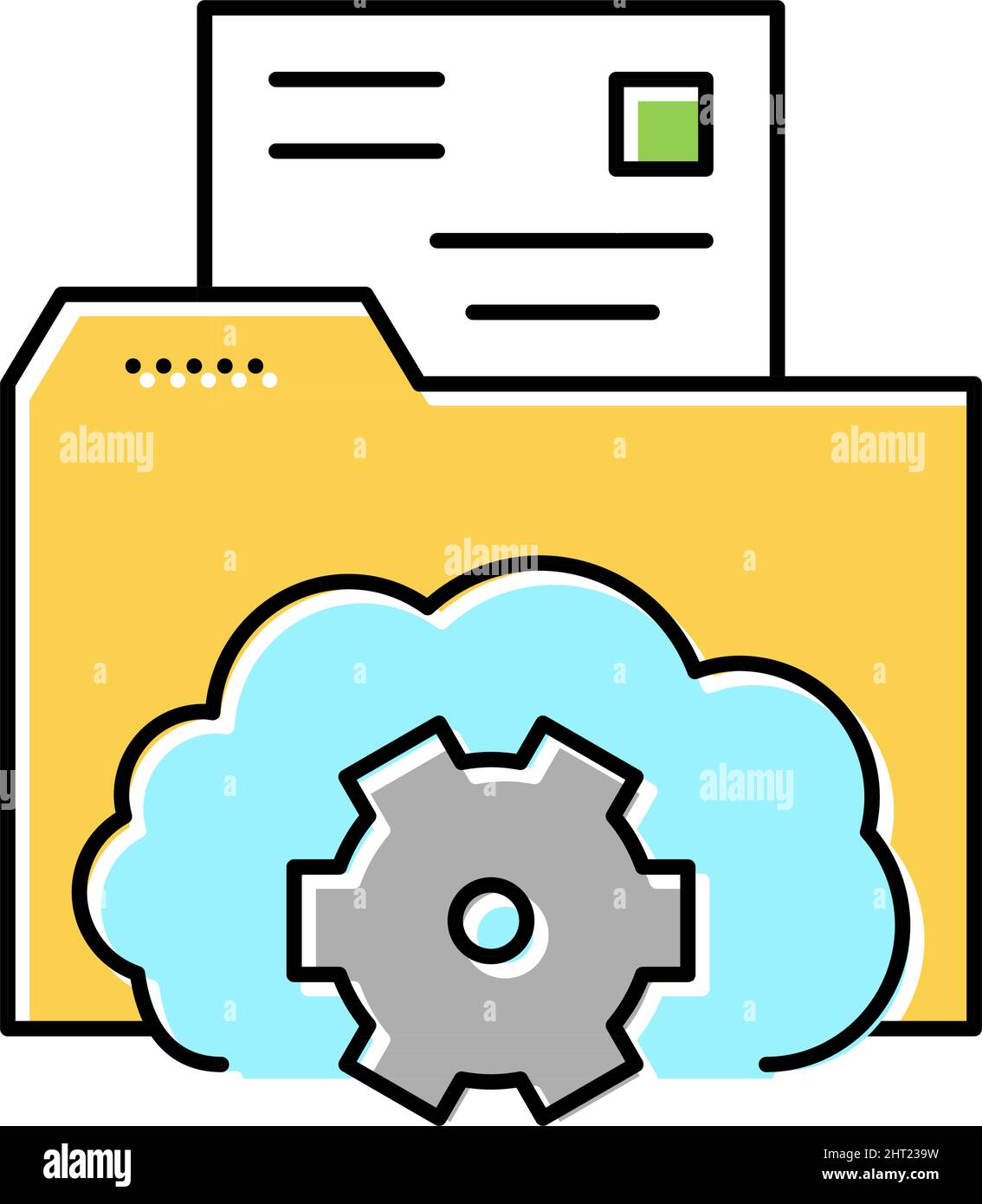 folder file storage work color icon vector illustration Stock Vector ...