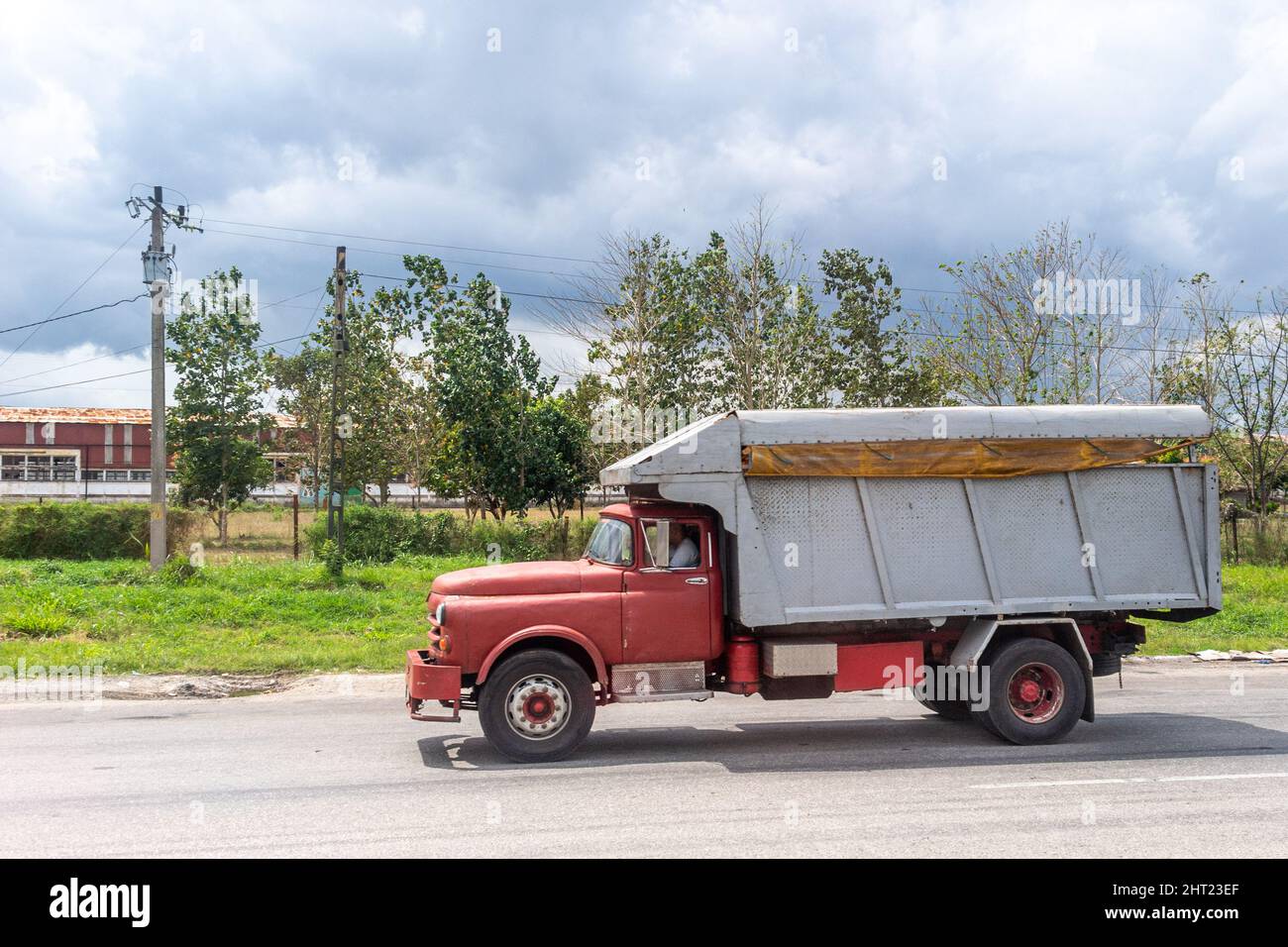 Old truck in National Highway, Cuba Stock Photo Alamy