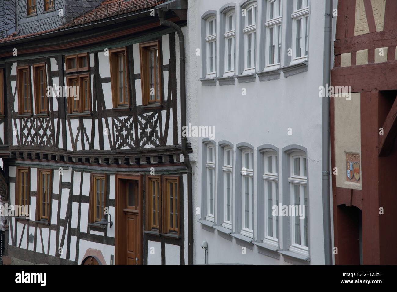 Half-timbered houses, Alte Drei Ritter house, Kronberg im Taunus, Hesse, Germany Stock Photo