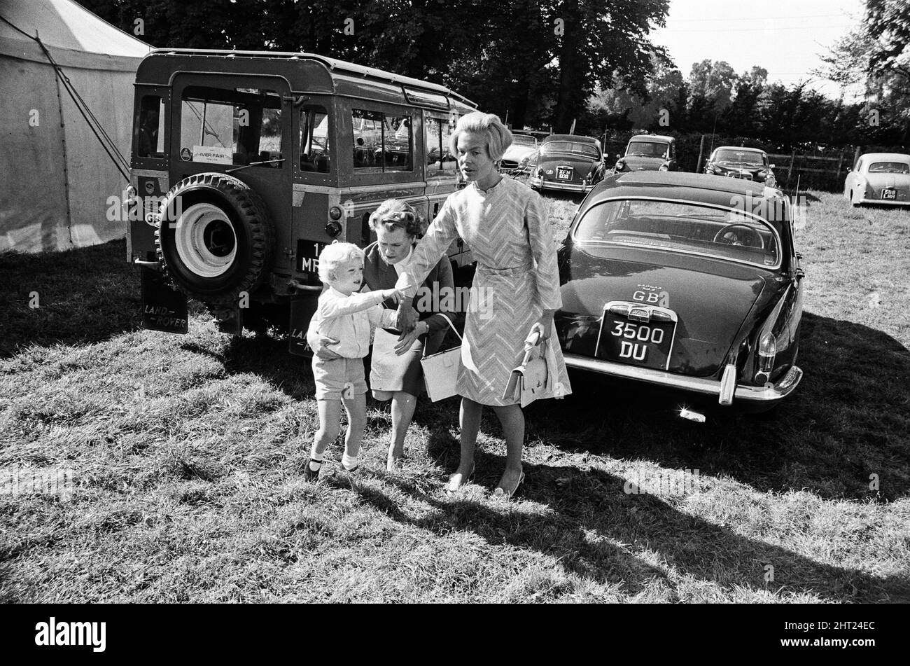 Katharine, Duchess of Kent at Iver Fair with her son George Windsor.  20th September 1966. Stock Photo