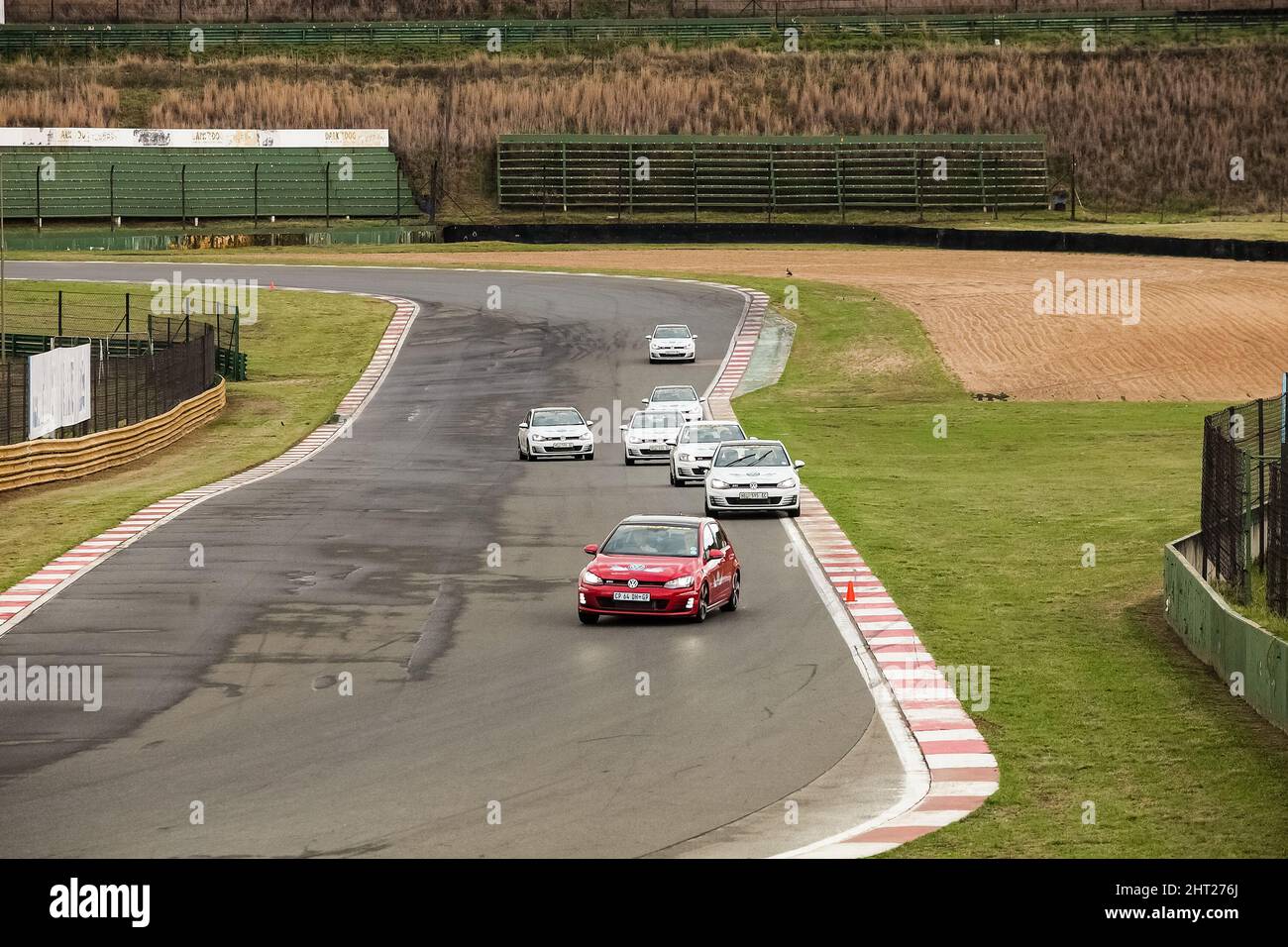 VW advanced driving instruction at Kyalami race track Stock Photo Alamy