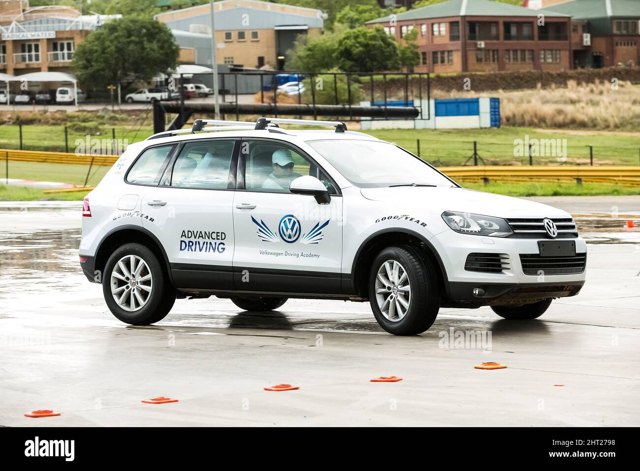VW advanced driving instruction at Kyalami race track Stock Photo Alamy