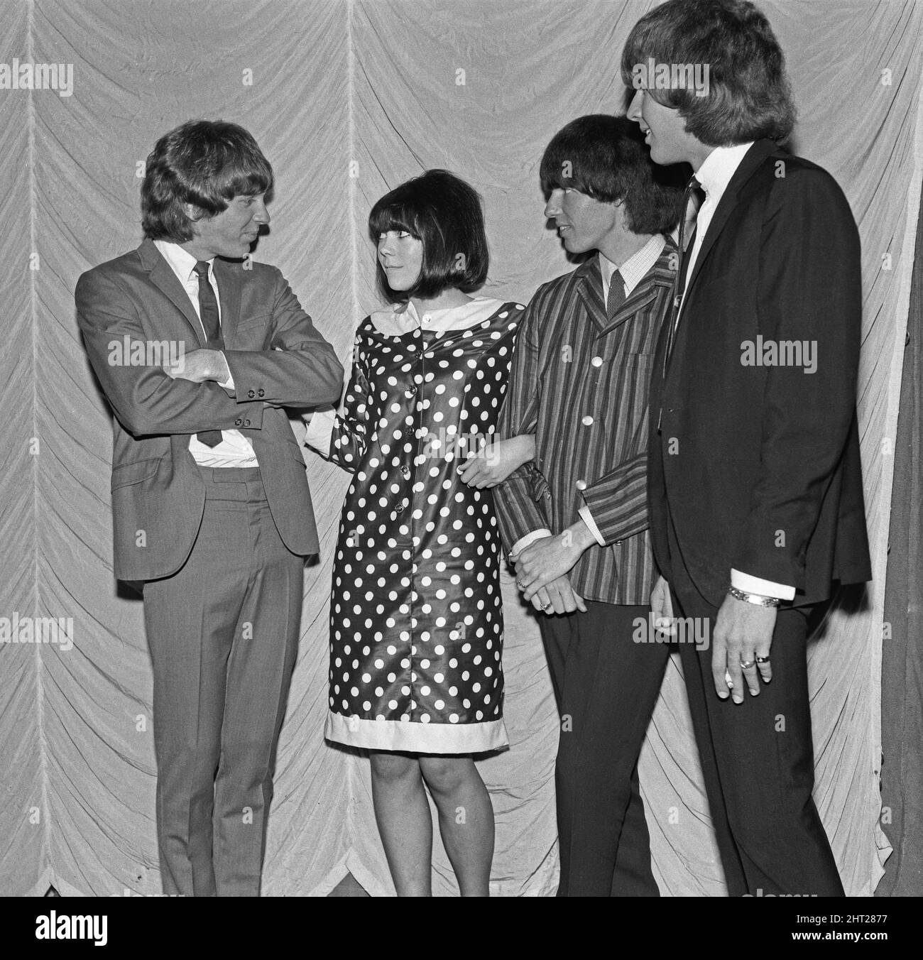 The Walker Brothers meet Denise Eastwood. (Left to Right John Walker