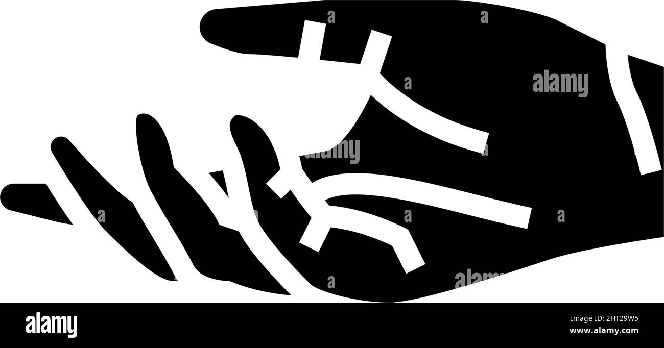give hand glyph icon vector illustration Stock Vector Image & Art - Alamy