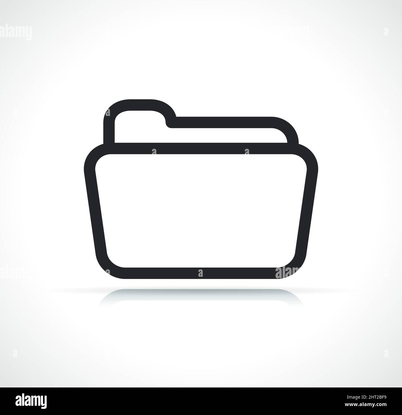 folder or archive thin line icon isolated Stock Vector