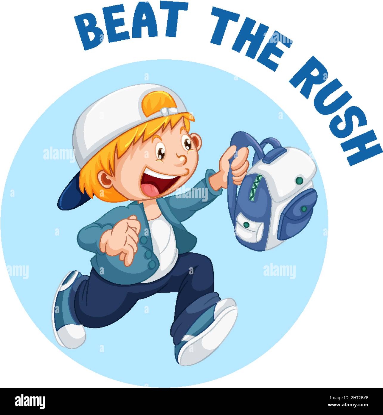 English idiom with picture description for beat the rush illustration Stock  Vector Image & Art - Alamy