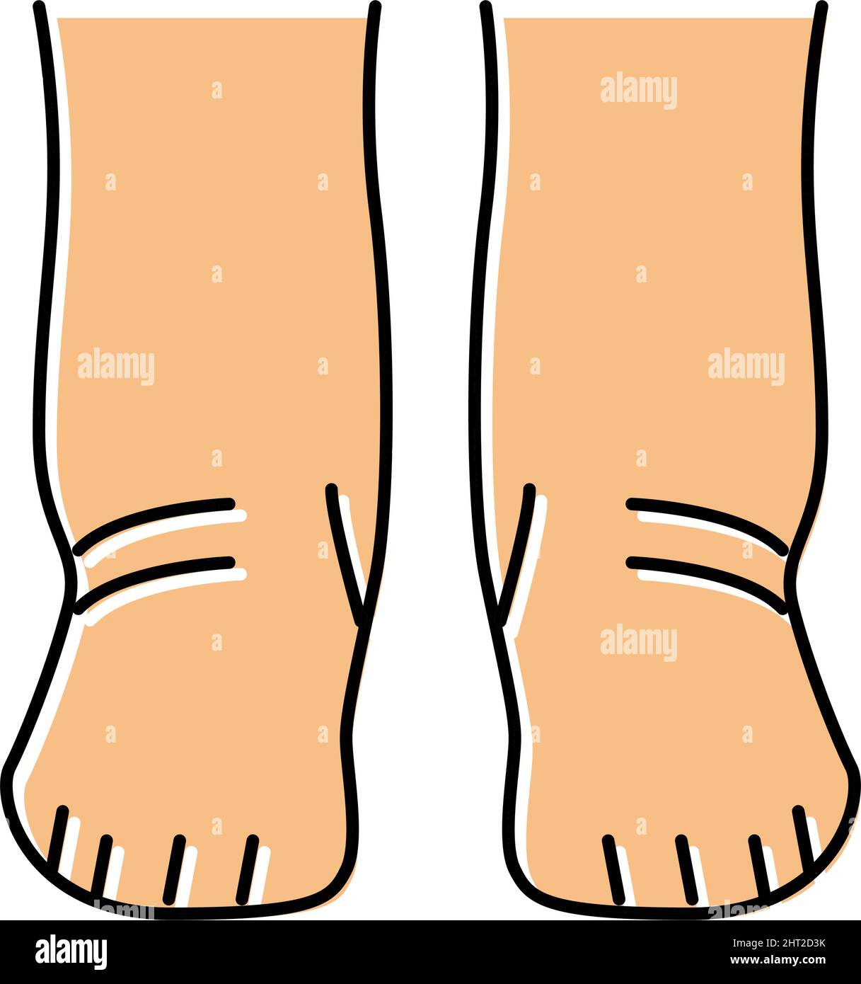 feet edema health disease color icon vector illustration Stock Vector