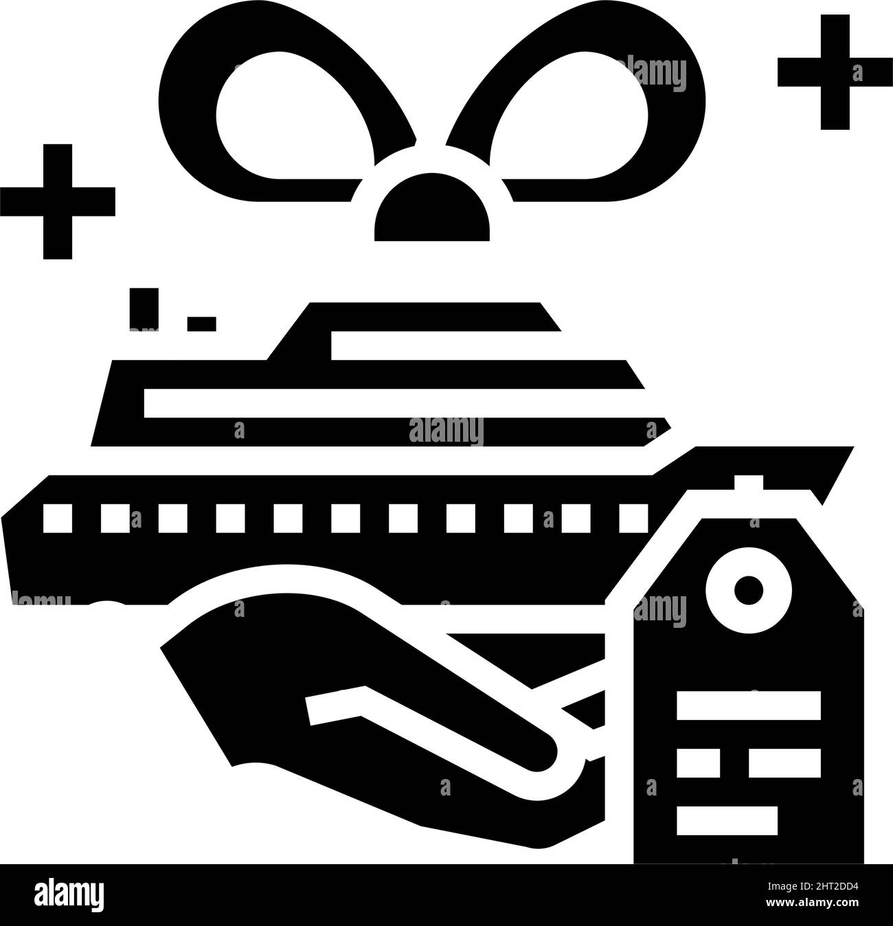 allinclusive cruise glyph icon vector illustration Stock Vector Image