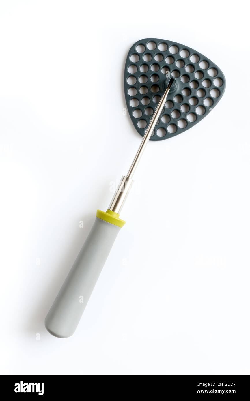 Modern folding potato masher on white background Stock Photo Alamy