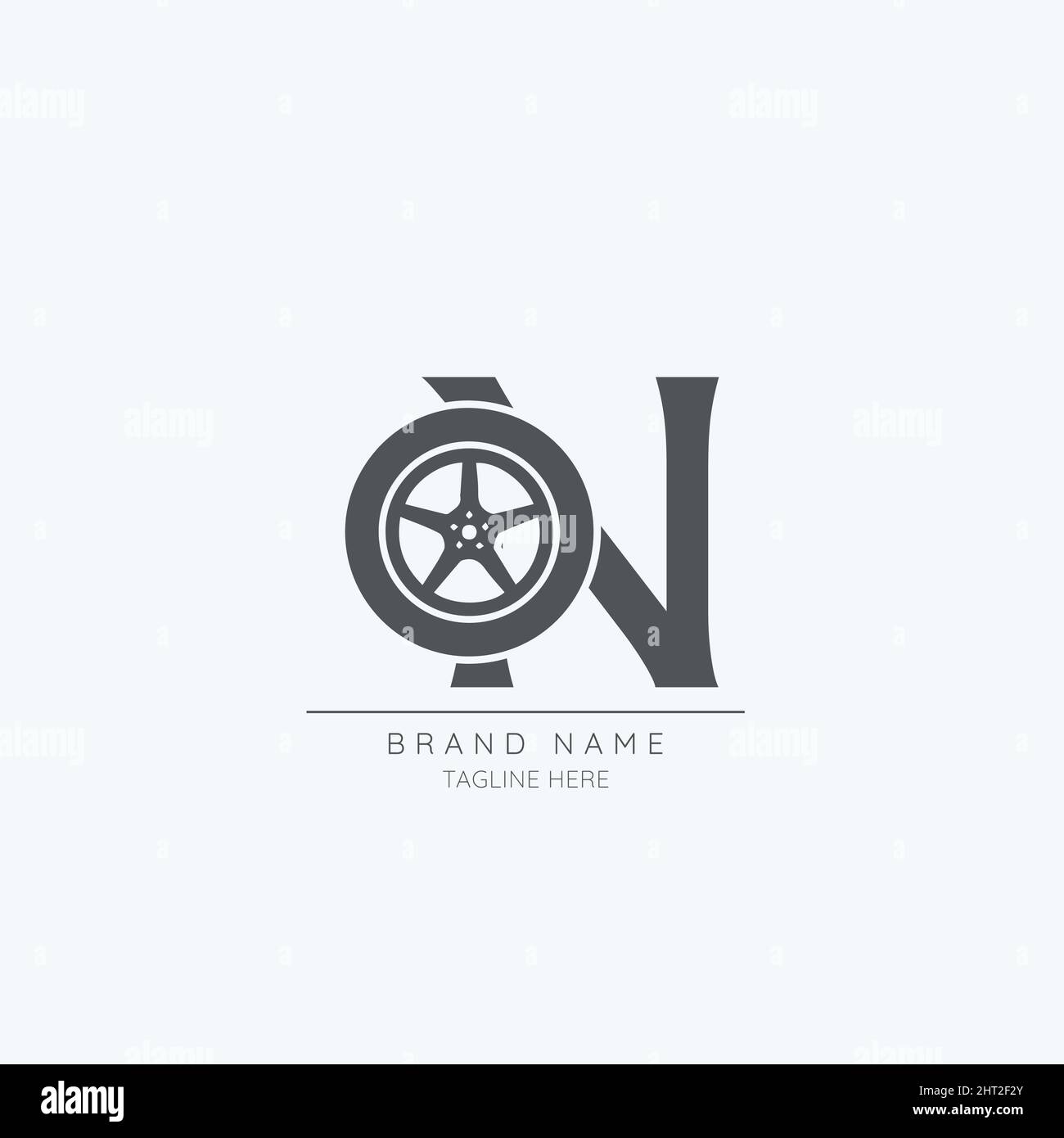 letter N tire logo design vector icon Stock Vector
