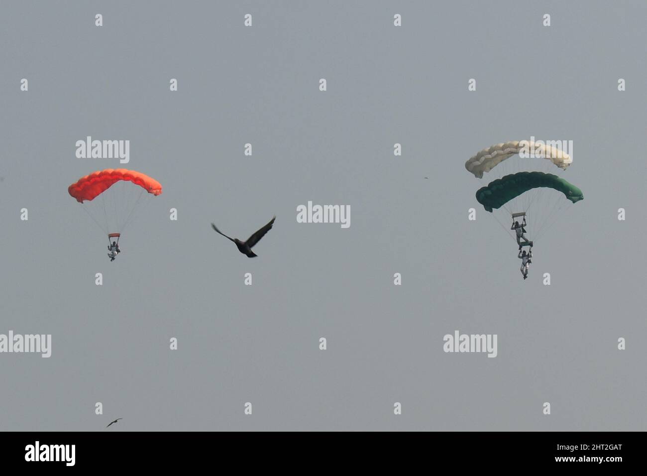 Kolkata, West Bengal, India. 26th Feb, 2022. Members of the Akash Ganga