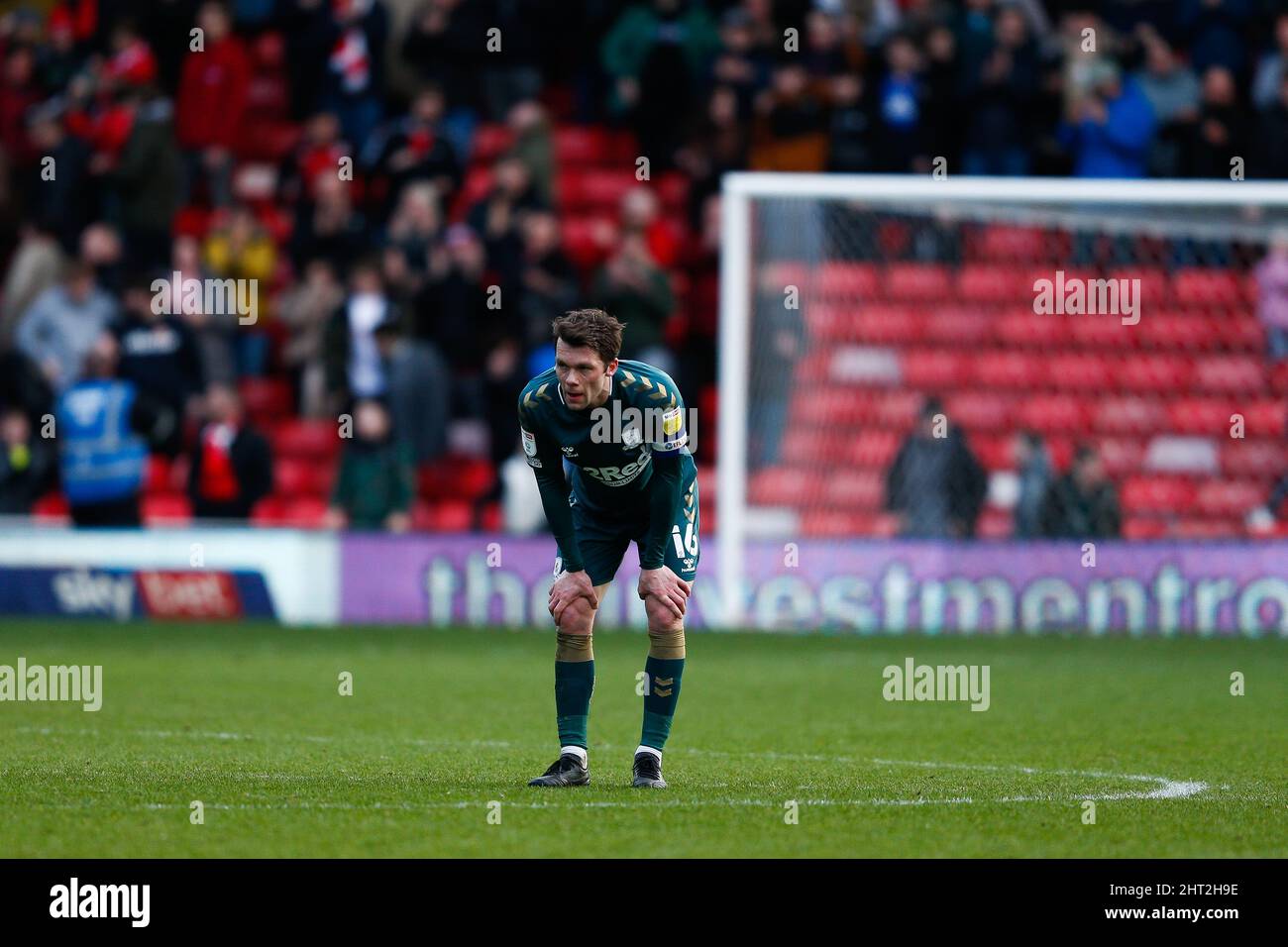 Middlesbrough's Jonny Howson reacts during the Sky Bet Championship match at Oakwell Stadium, Barnsley. Picture date: Saturday February 26, 2022. Stock Photo