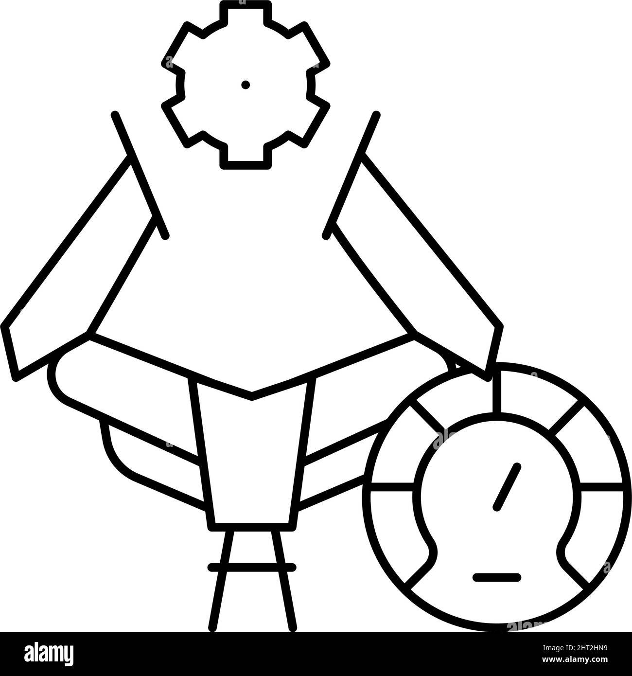 industry work process optimize line icon vector illustration Stock ...