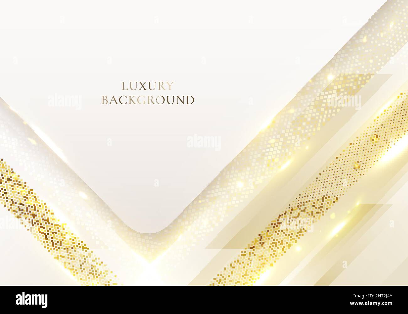 3D modern luxury template design white triangles stripes and golden ...