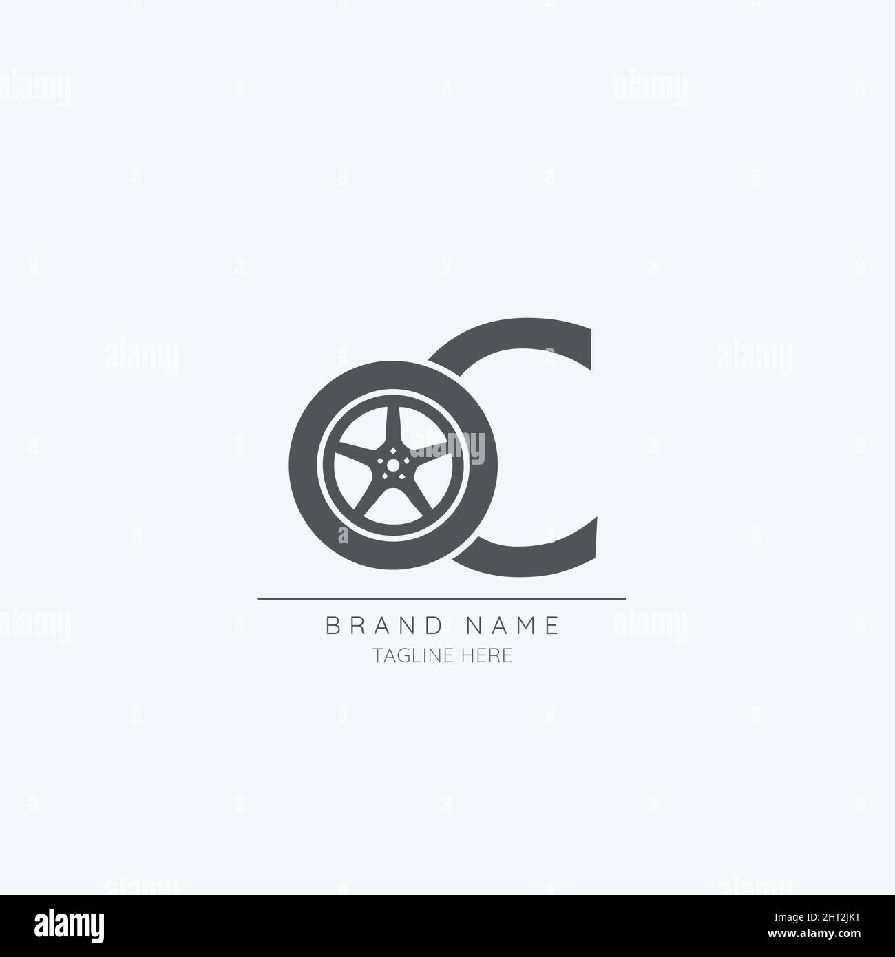 letter C tire logo design vector icon Stock Vector