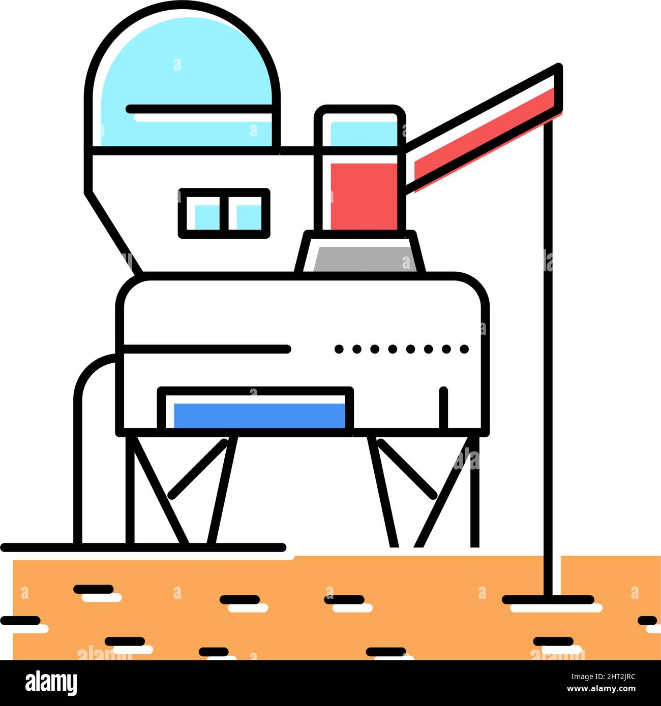 space base construction color icon vector illustration Stock Vector ...