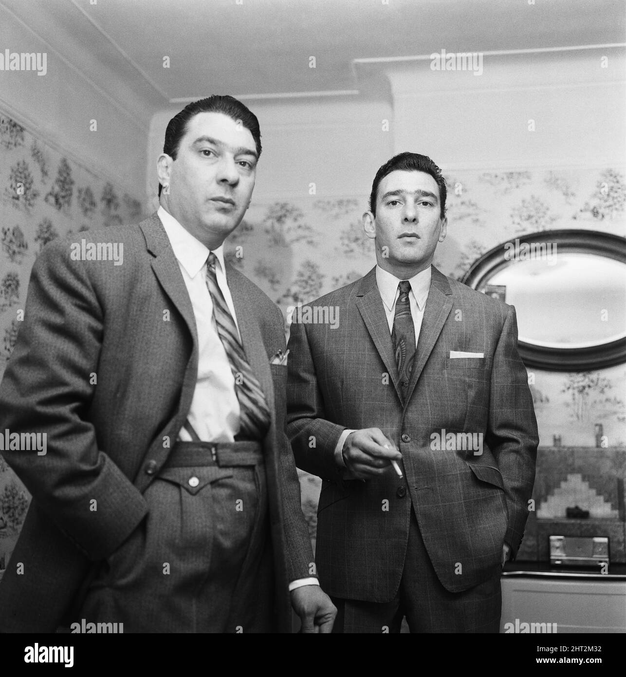The Kray Twins Ronald On The Left Pictured At A East London Flat 