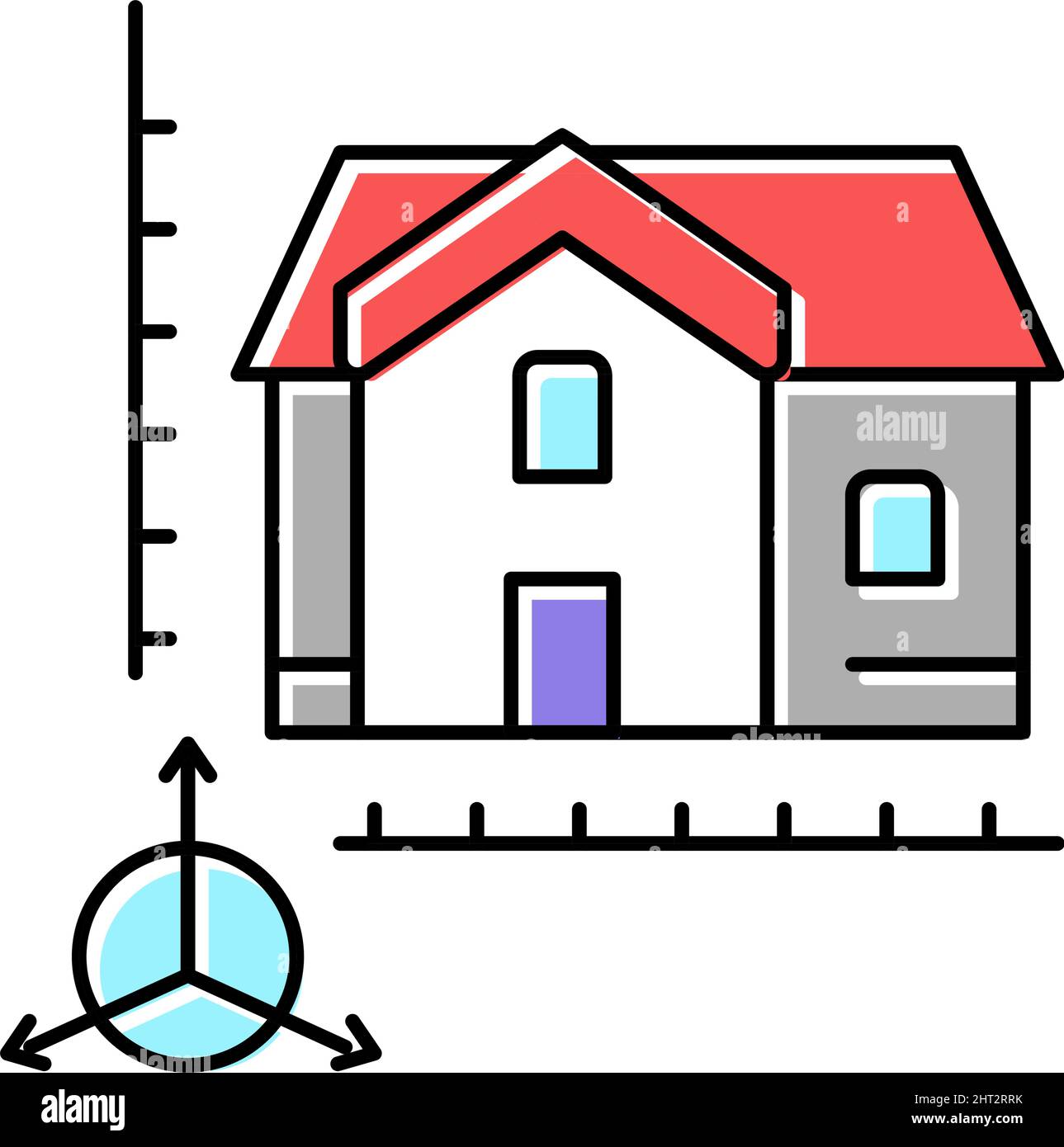 house-construction-modeling-color-icon-vector-illustration-stock-vector