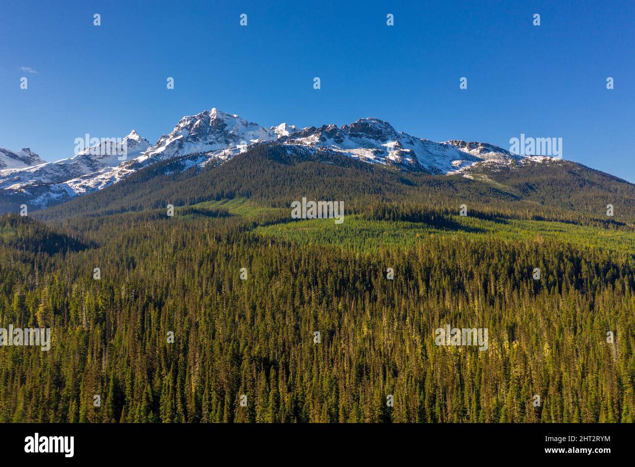 Aerial view of SquamishLillooet in British columbia, Canada Stock