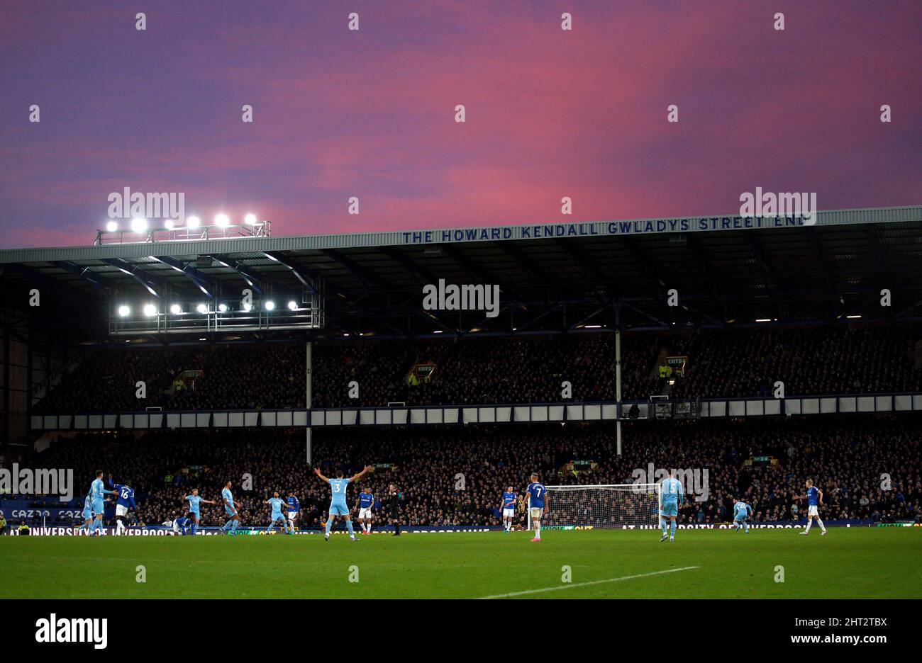 General view of The Howard Kendall Gwladys Street End stand during the