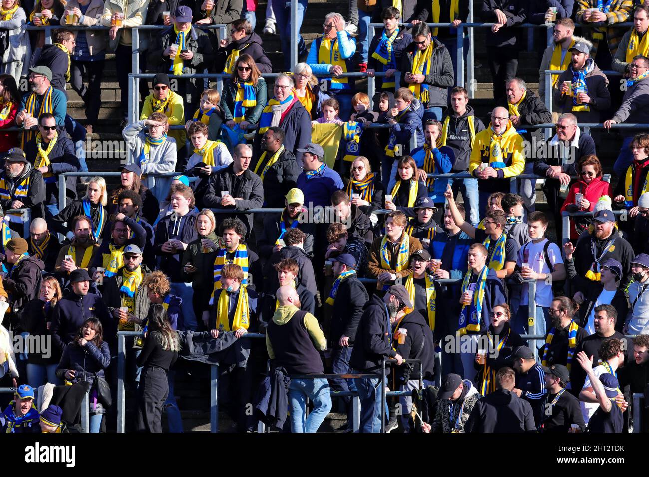 BRUSSELS, BELGIUM - MAY 8: fans of Club Brugge during the Jupiler