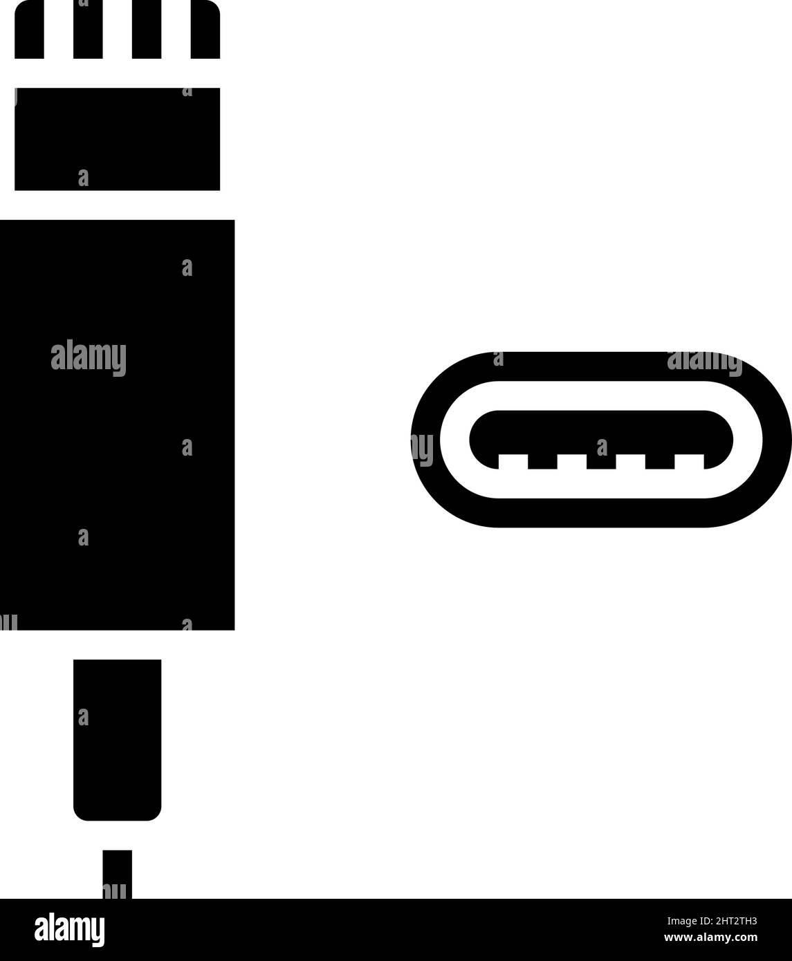 Lightning connector lightning port Black and White Stock Photos