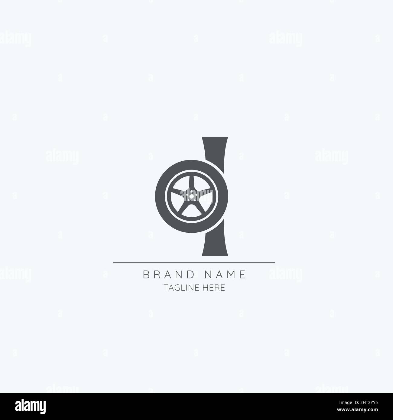letter I tire logo design vector icon Stock Vector