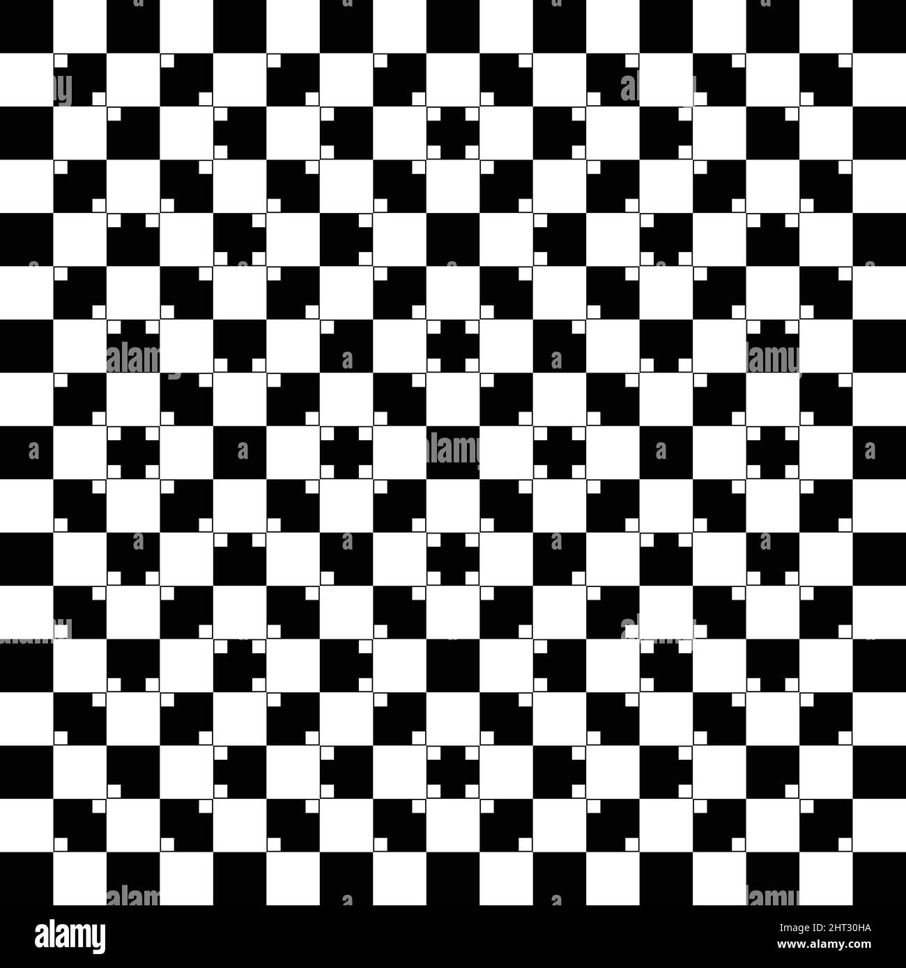 Square illusion, Geometric optical illusion pattern. Vector illustration Stock Vector