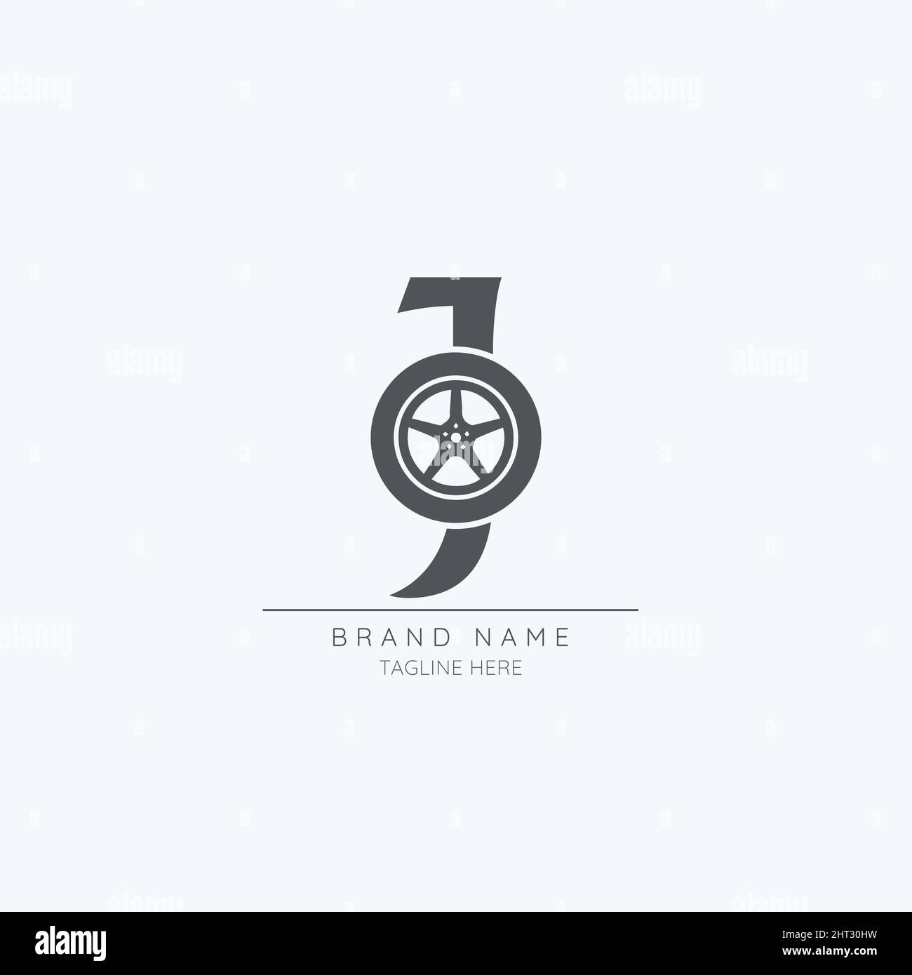 letter J tire logo design vector icon Stock Vector