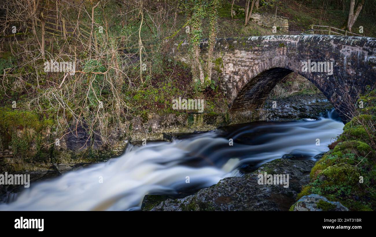 Cauldron Falls, West Burton, Yorkshire Dales Stock Photo
