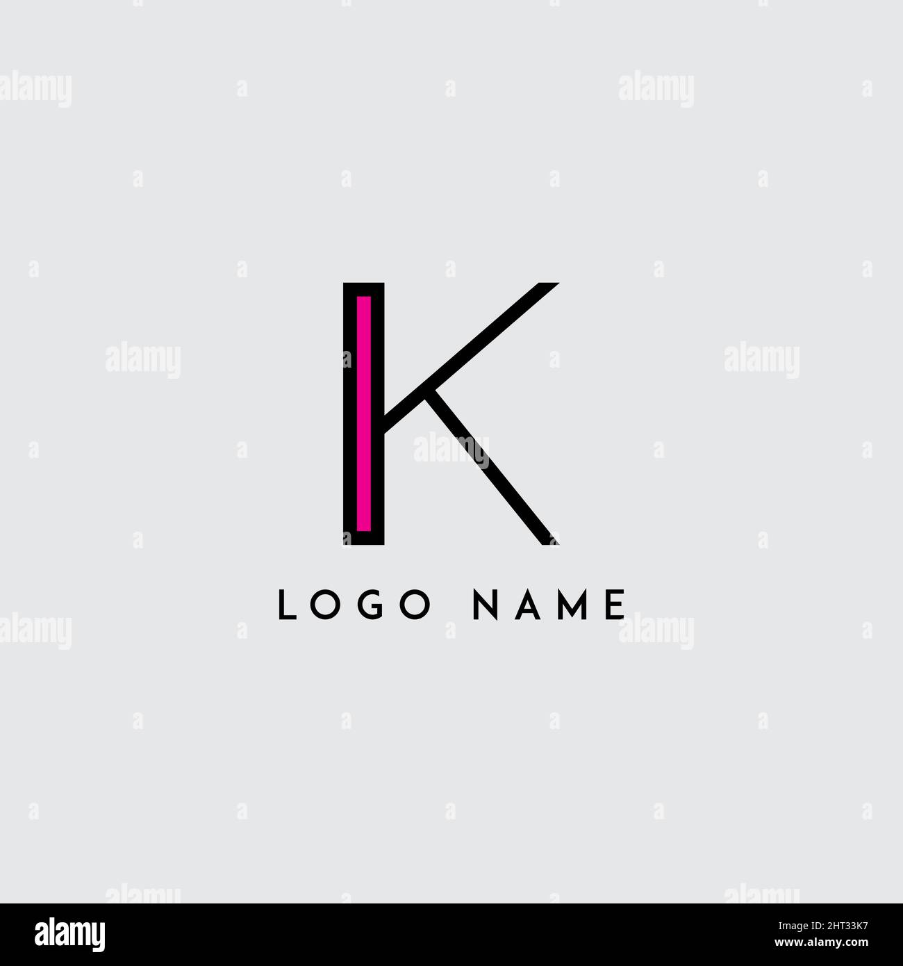 Colorful minimal initial letter K logo icon Stock Vector Image & Art ...