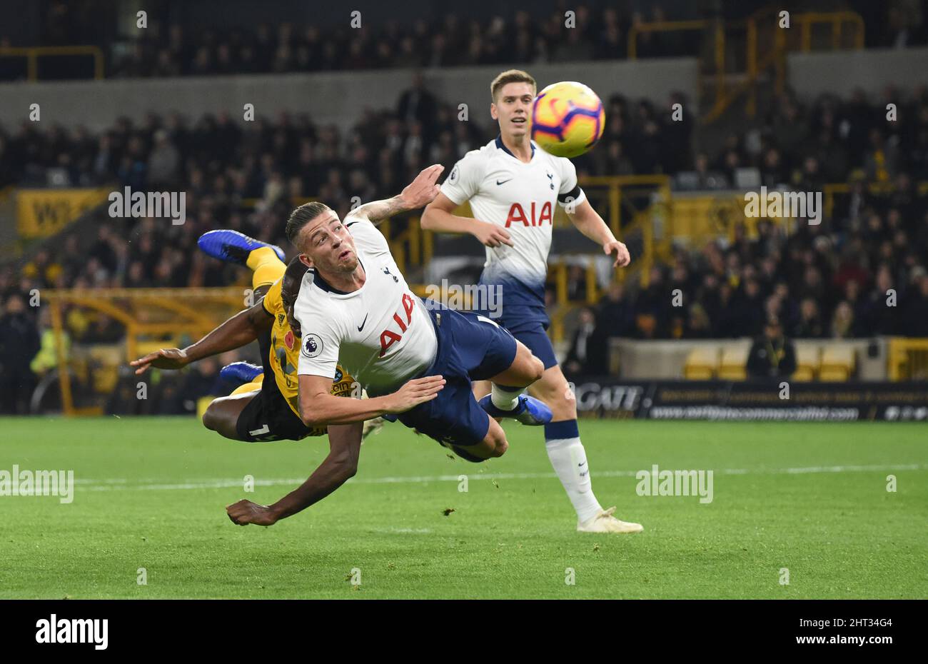 Toby Alderweireld of Spurs. Wolverhampton Wanderers v Tottenham Hotspur at Molineux 16/09/2018 - English Premier League Stock Photo