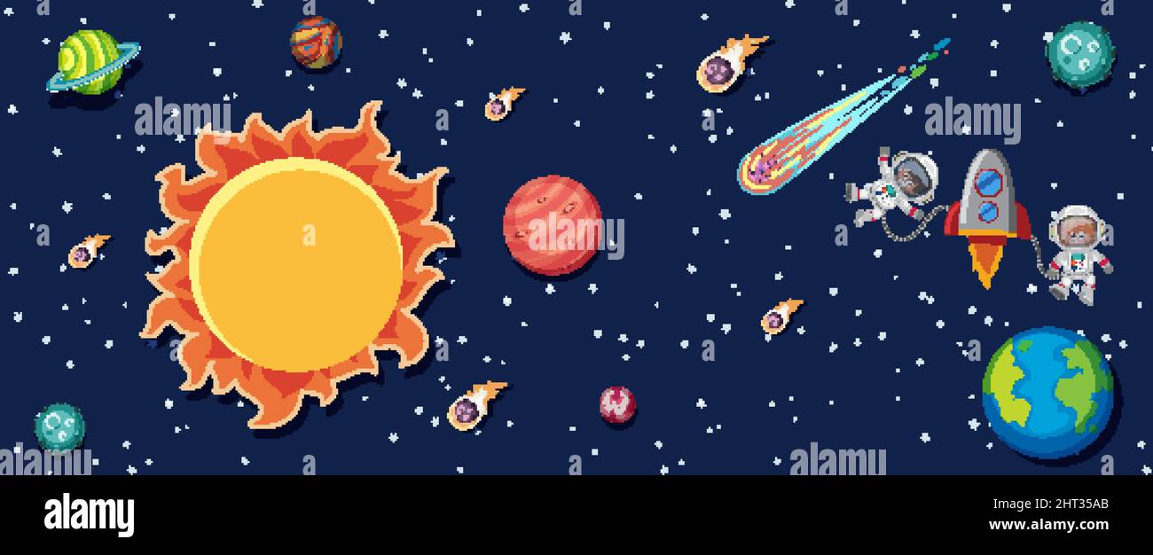 Space element in space background illustration Stock Vector Image & Art ...