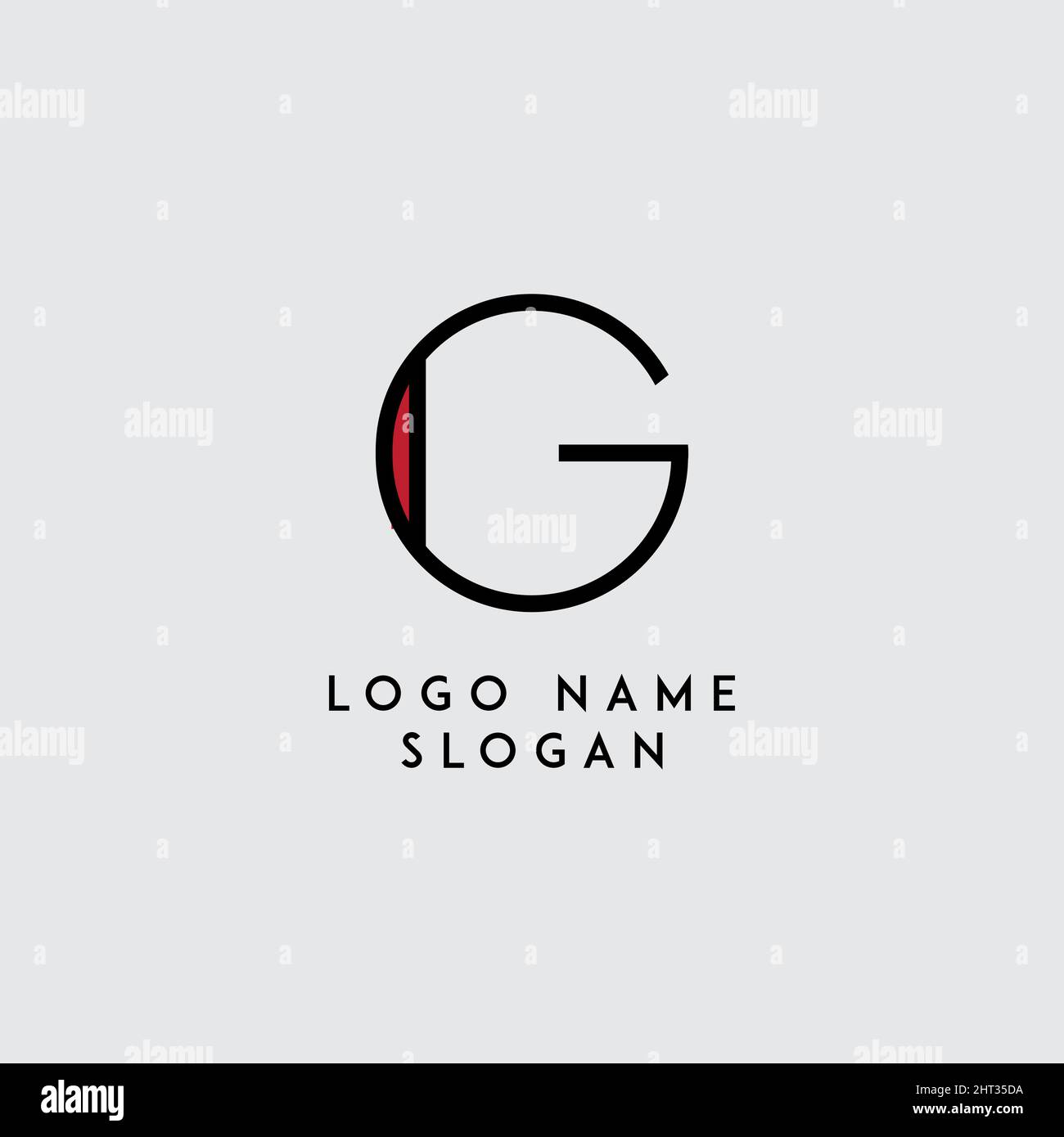 Colorful minimal initial letter G logo icon Stock Vector