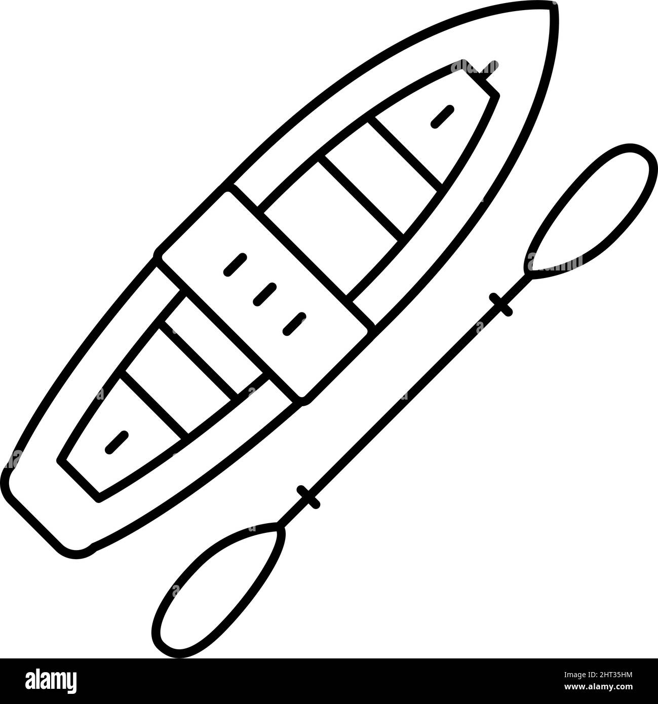 kayak boat line icon vector illustration Stock Vector Image & Art - Alamy