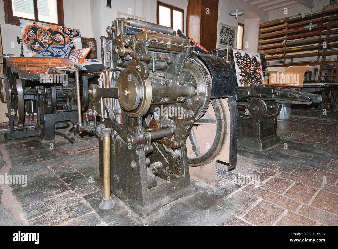 Ancient typography Grifani-Donati (1799) / Museum of Graphic Arts, Città di Castello, Upper Tiber valley, Umbria, Italy Stock Photo