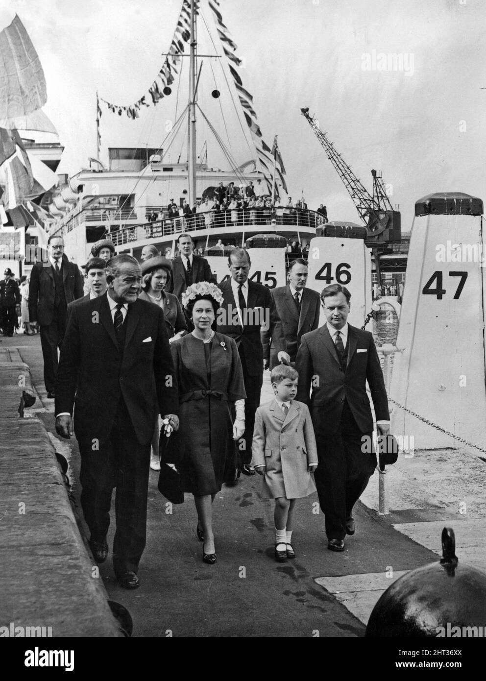 The Royal Family except little Prince Edward at Holyhead