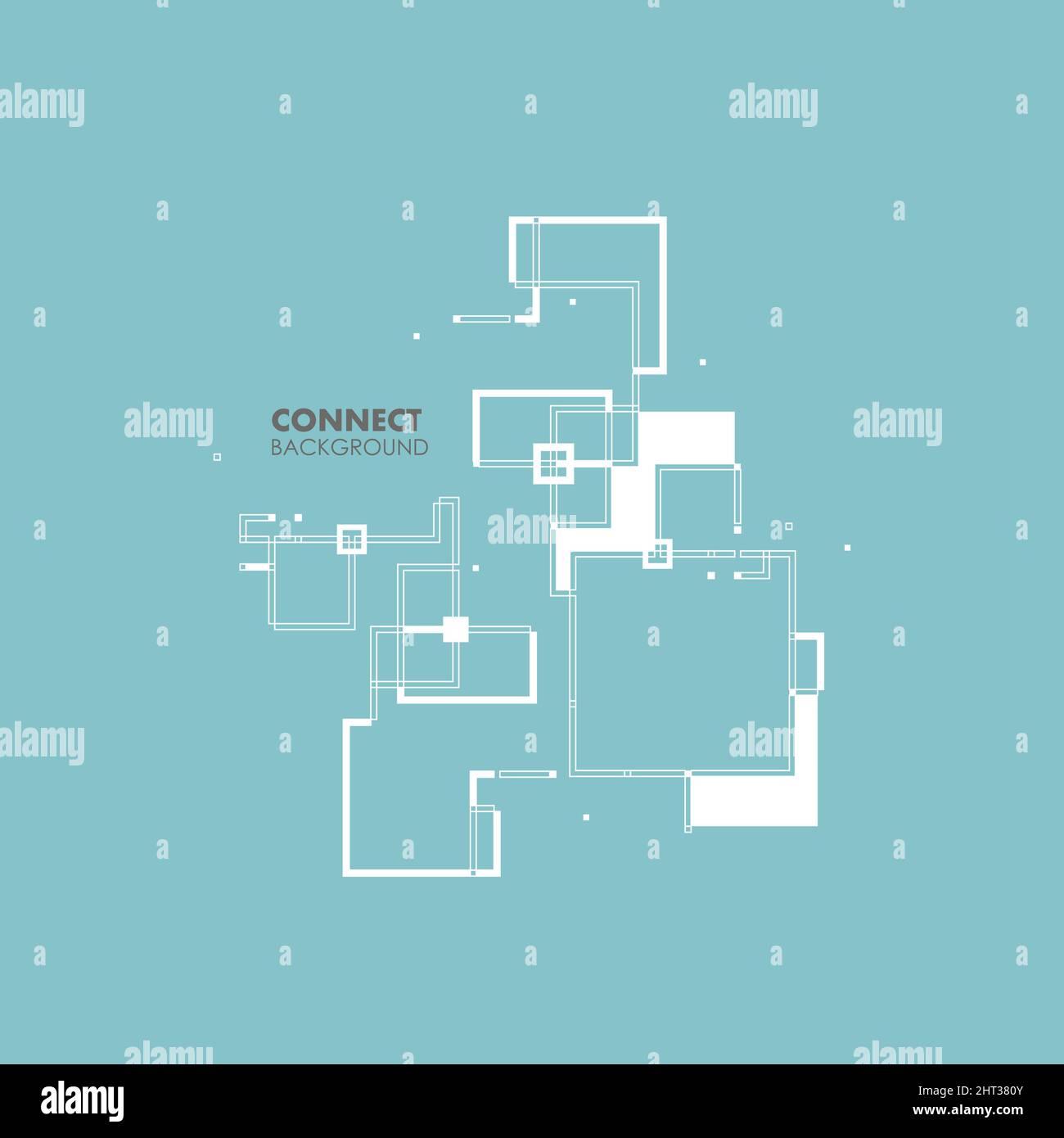 Abstract architectural plan with simple elements. Vector modern background Stock Vector