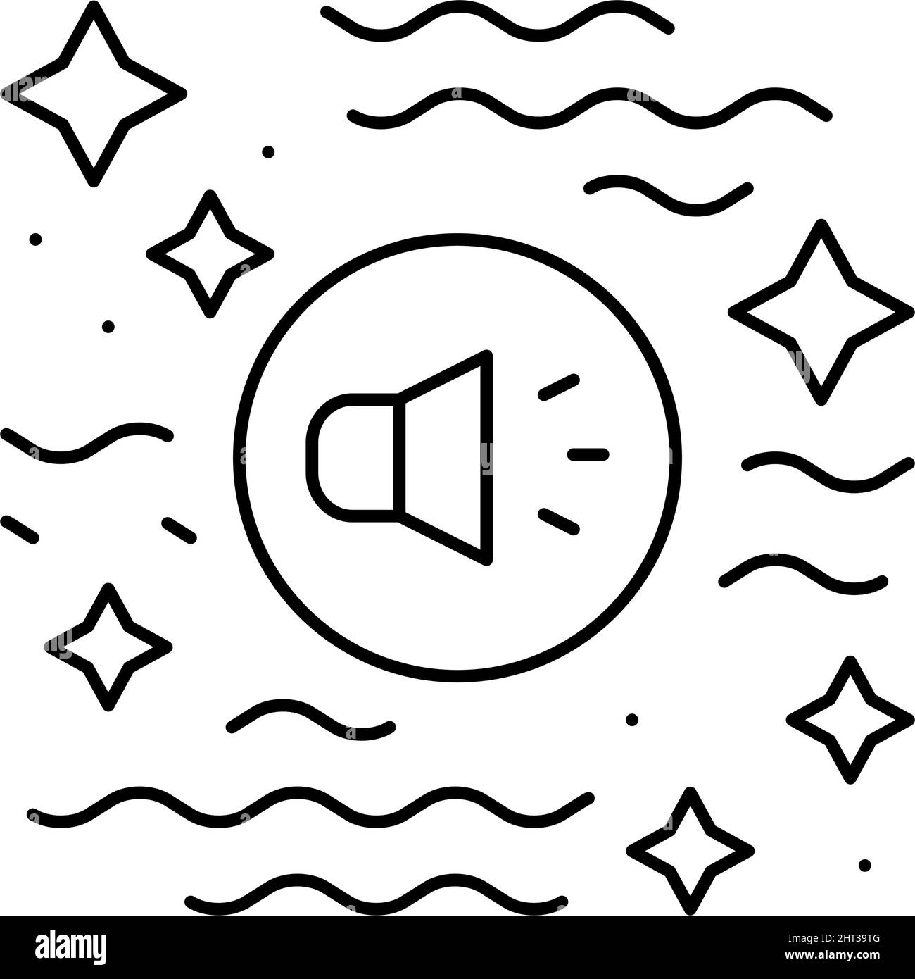 futuristic music line icon vector illustration Stock Vector Image & Art ...
