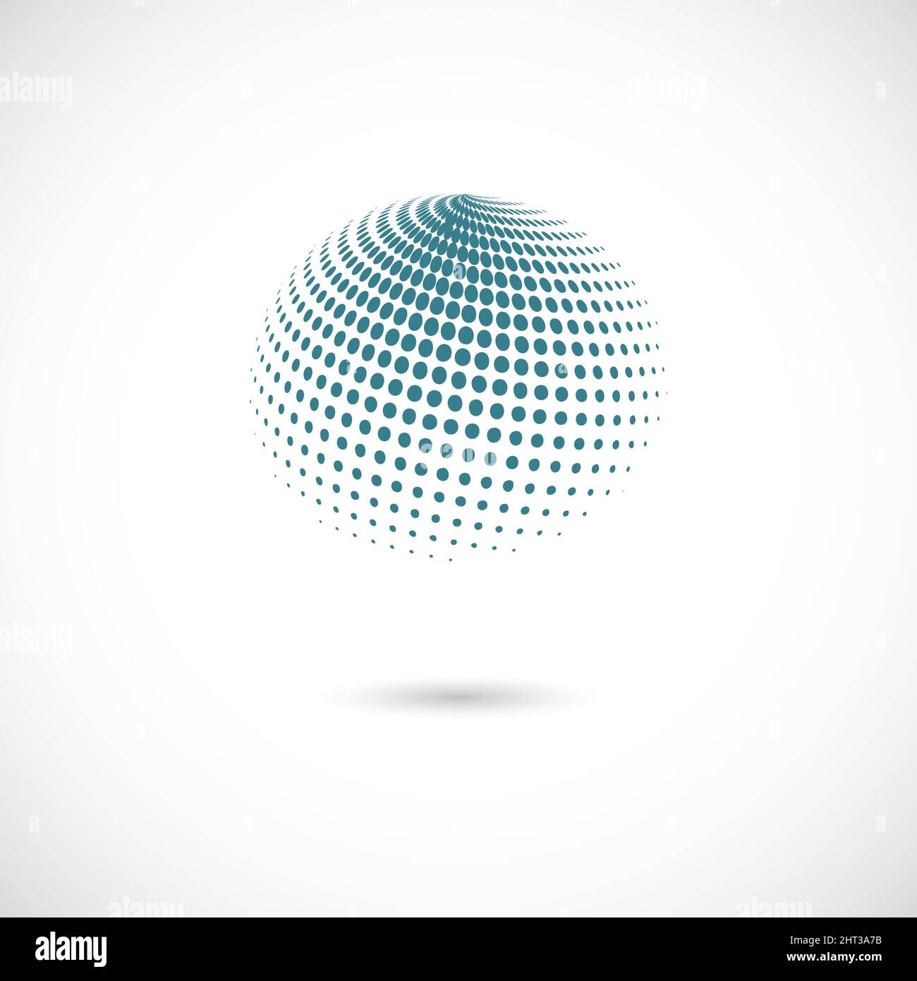 Vector halftone spheres Stock Vector