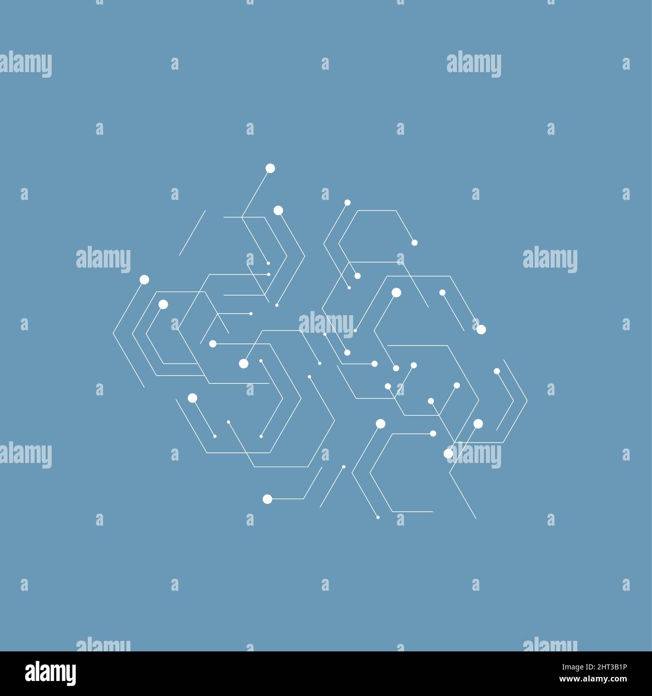 Vector abstract background with molecule structure Stock Vector Image ...