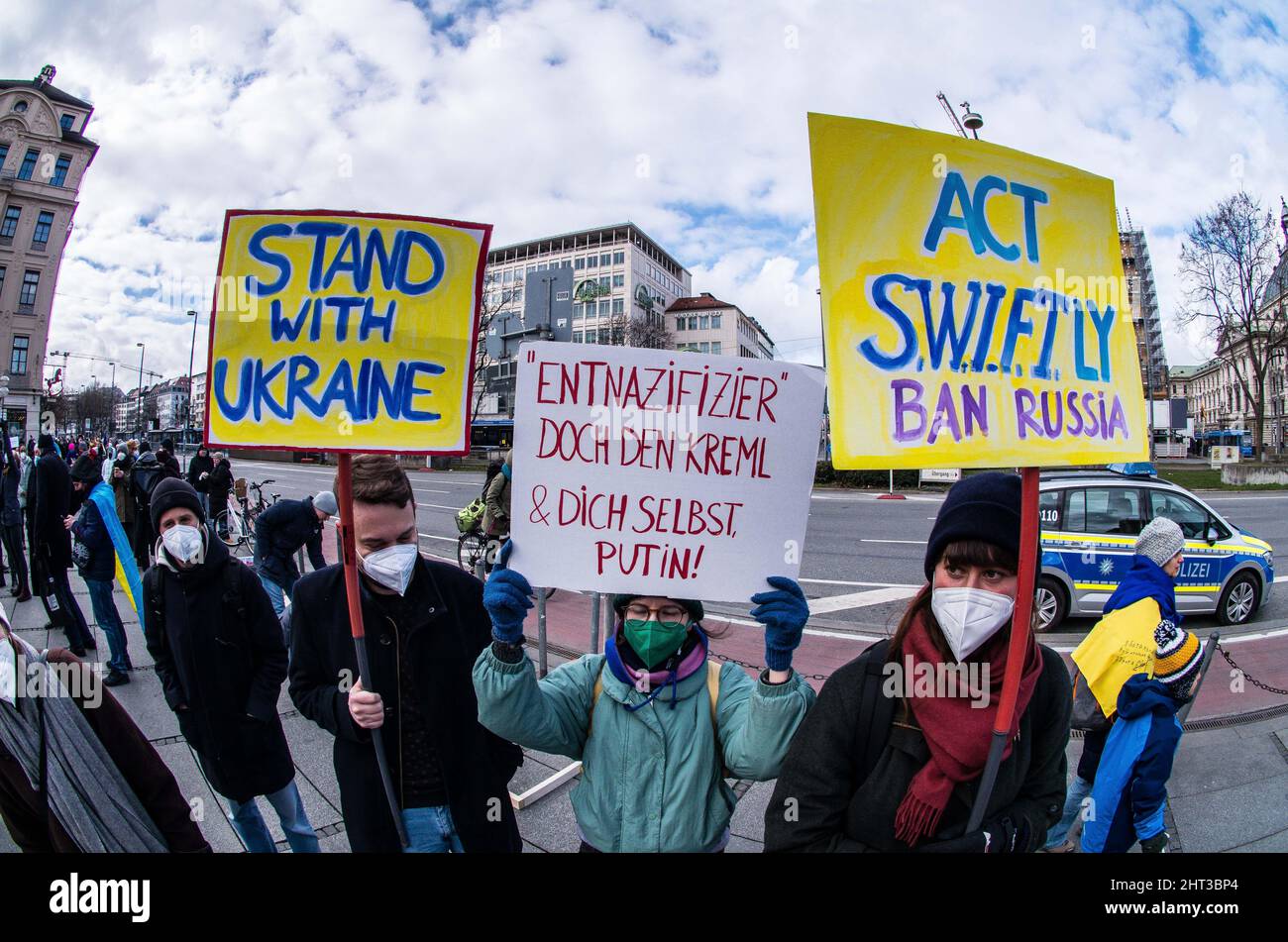 Munich, Bavaria, Germany. 26th Feb, 2022. Demands are increasing 