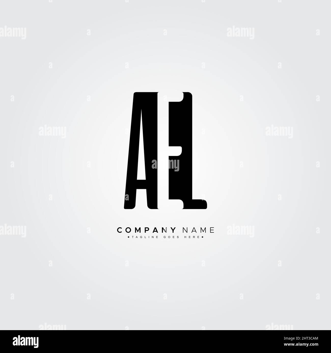 Initial Letter AEL Logo - Minimal Business Logo for Alphabet A, E and L - Vector Logo Template for Business Name Initials Stock Vector