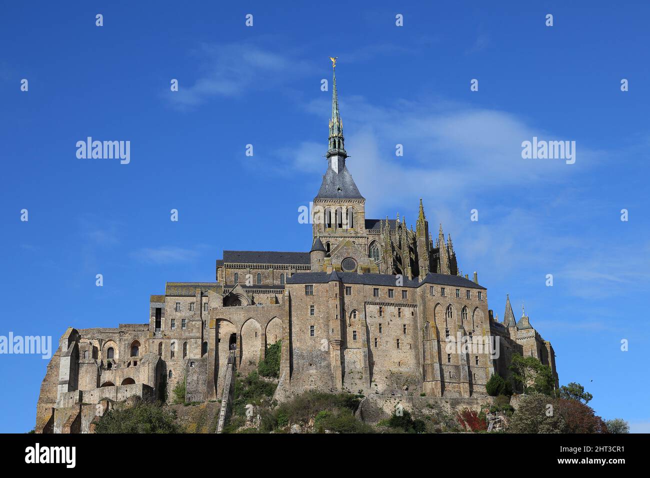 Perspective shot of the Mont Saint Michel in the daytime Stock Photo ...