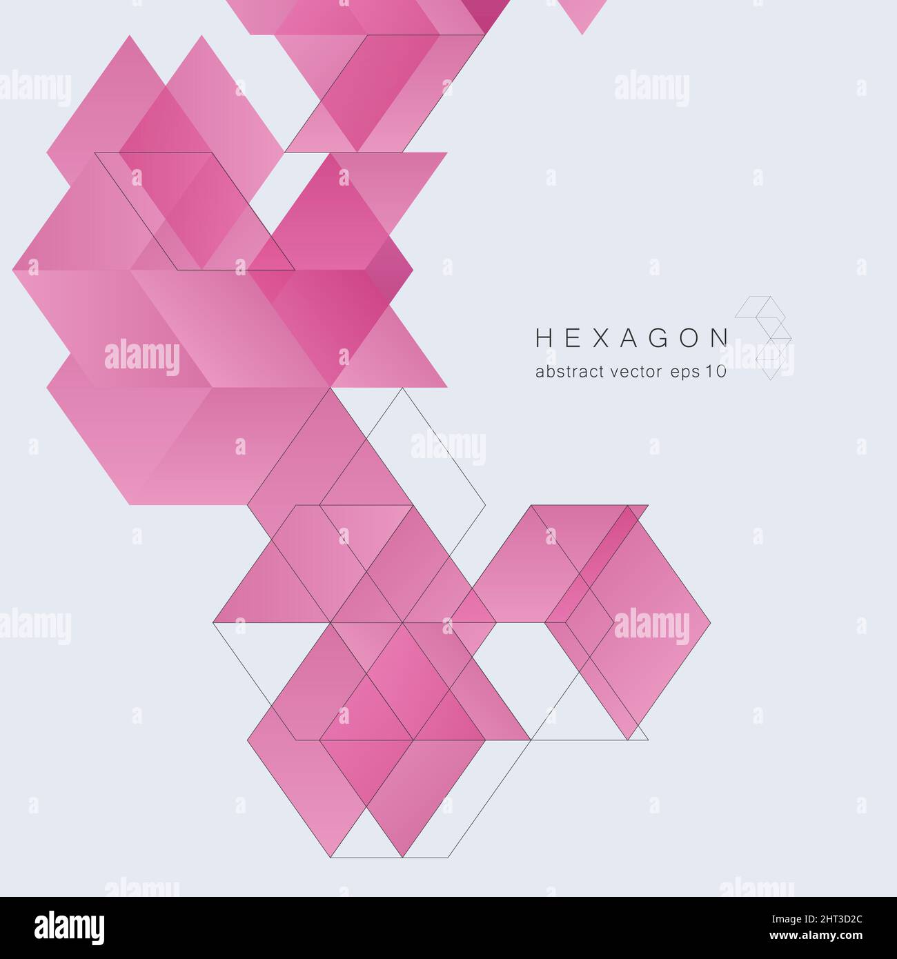 Abstract geometric overlapping triangles background. Cover template design Stock Vector