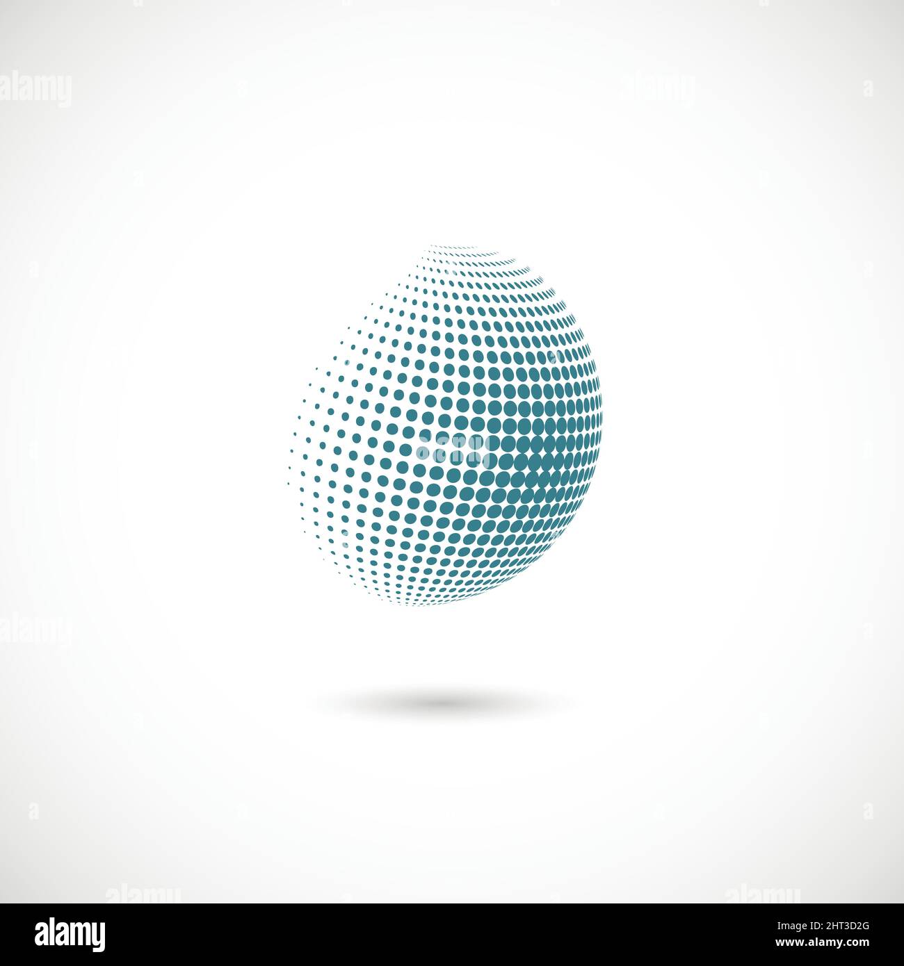 Vector abstract dotted halftone planet Stock Vector