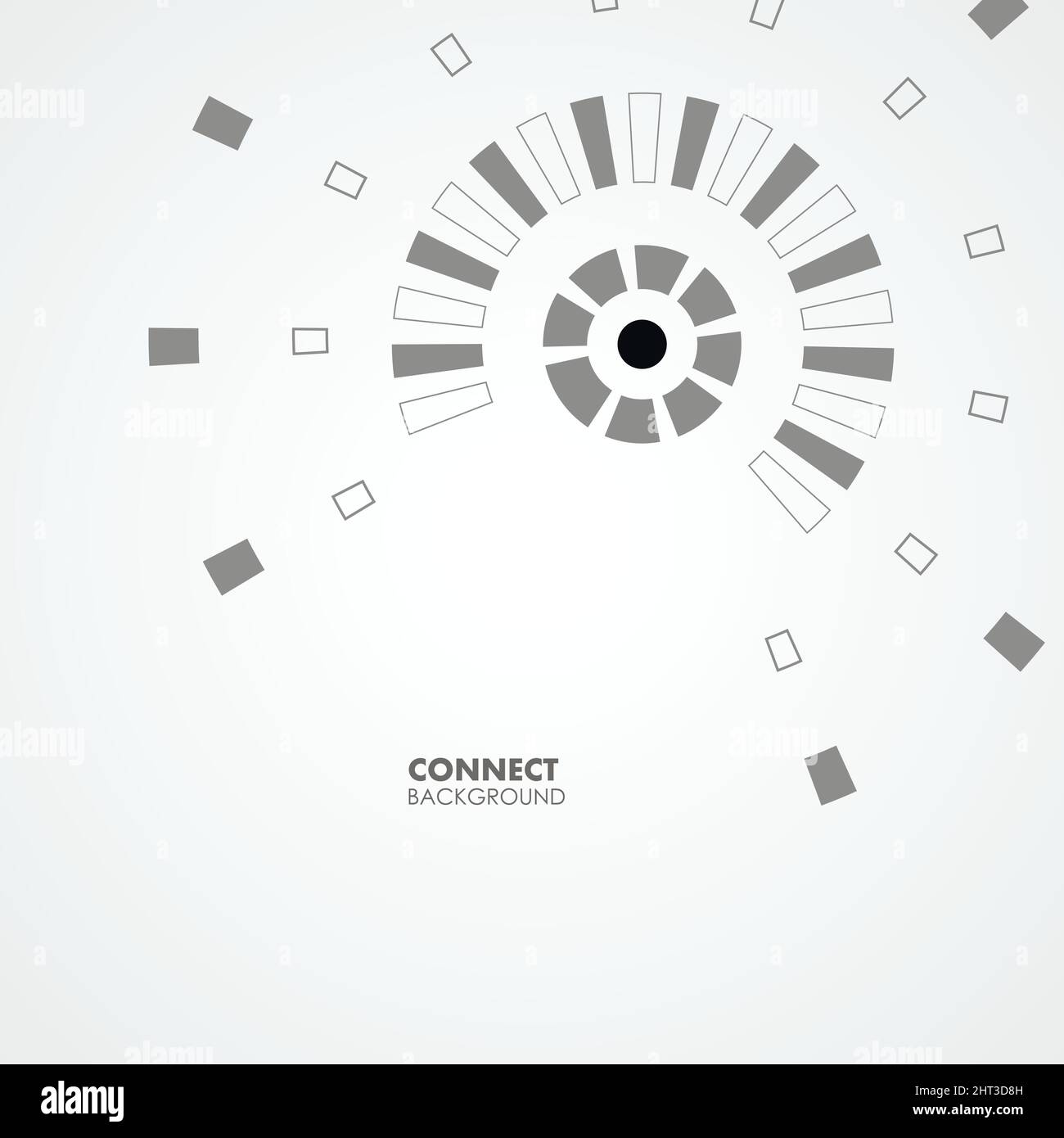 Technological circle with geometry elements Stock Vector