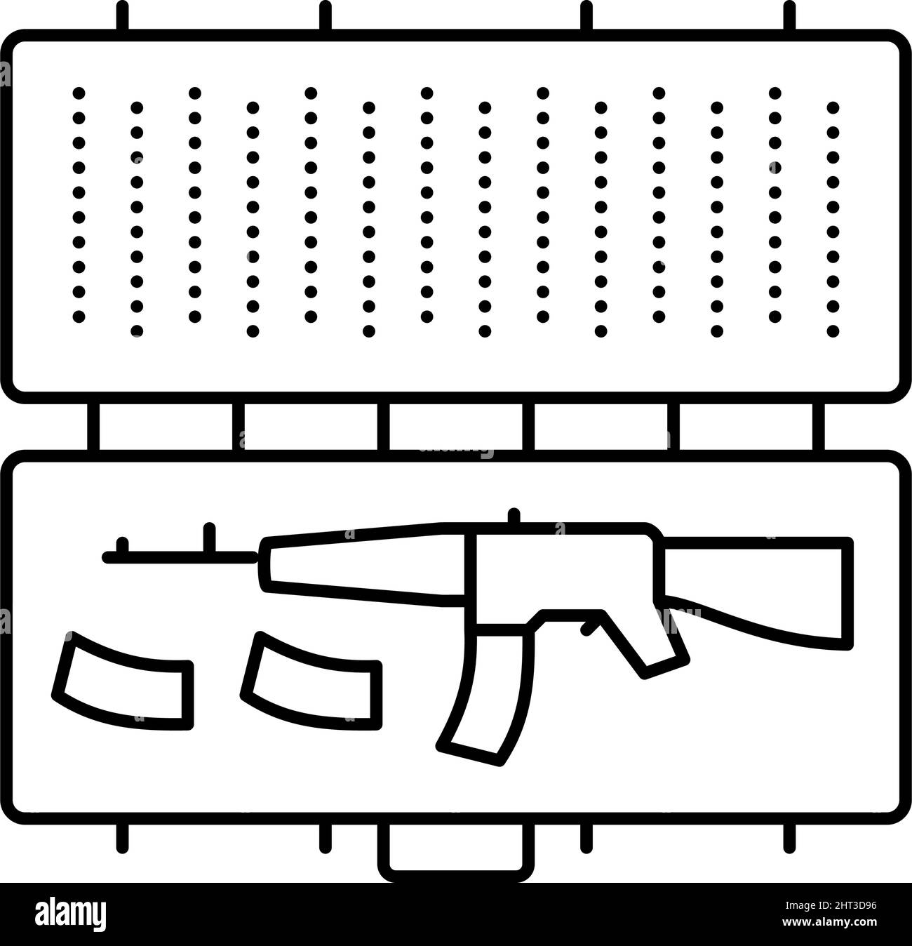 gun case line icon vector illustration Stock Vector Image & Art Alamy
