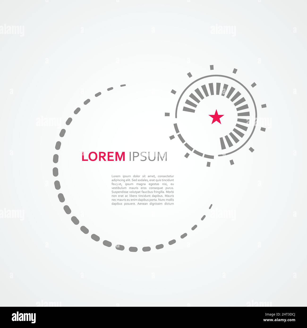 Abstract vector mechanical scheme with circular simple elements Stock ...