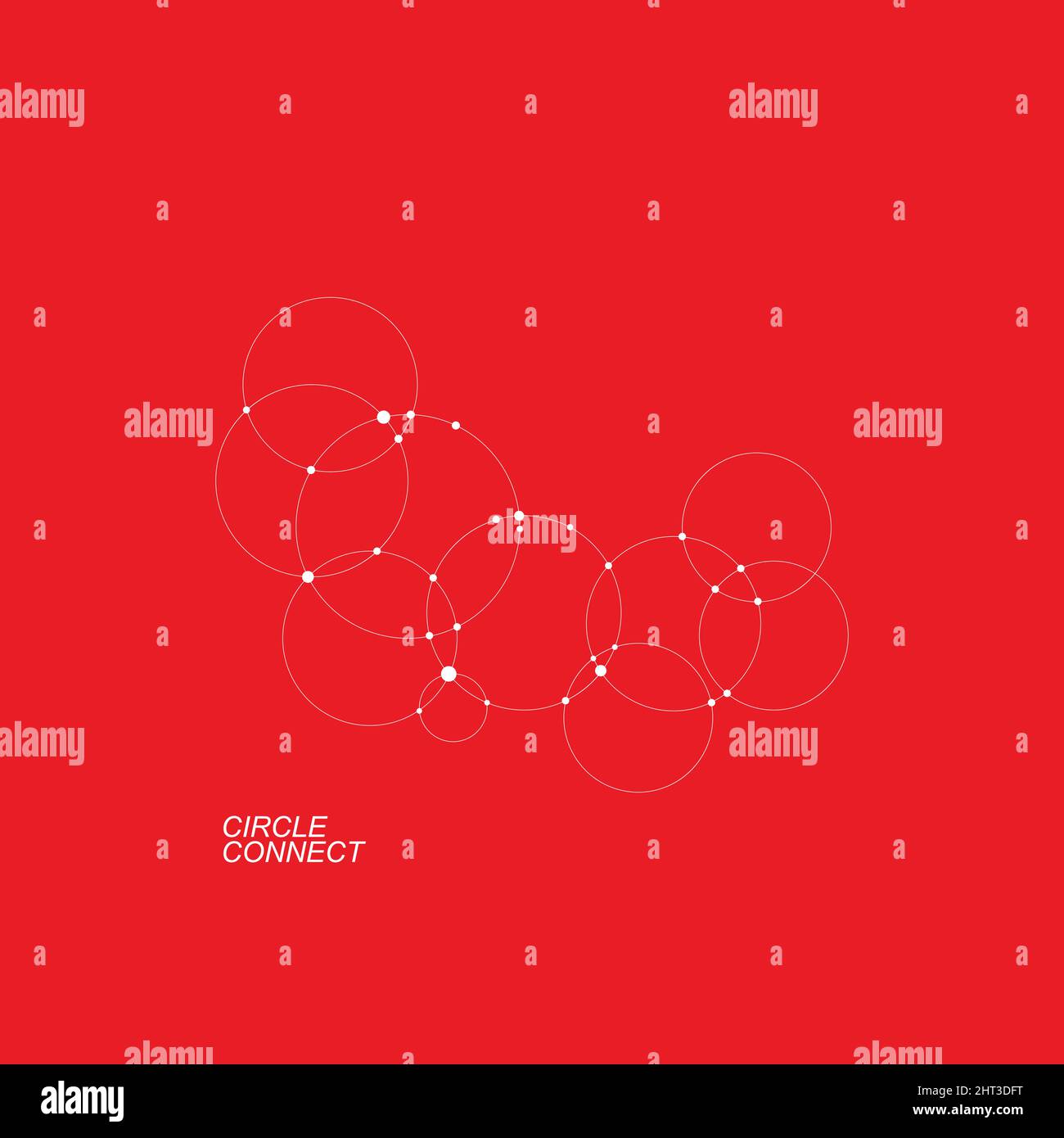 Abstract background with overlapping circles. Vector illustration Stock Vector